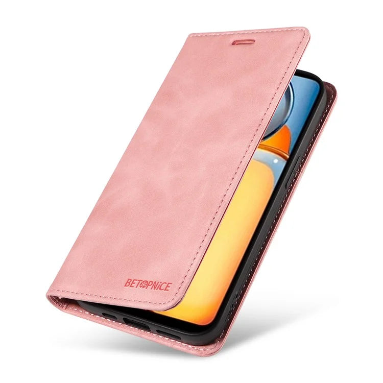 BETOPNICE 003 for Xiaomi Redmi 13C 4G / Poco C65 4G Case RFID Blocking Phone Foldable Stand Cover