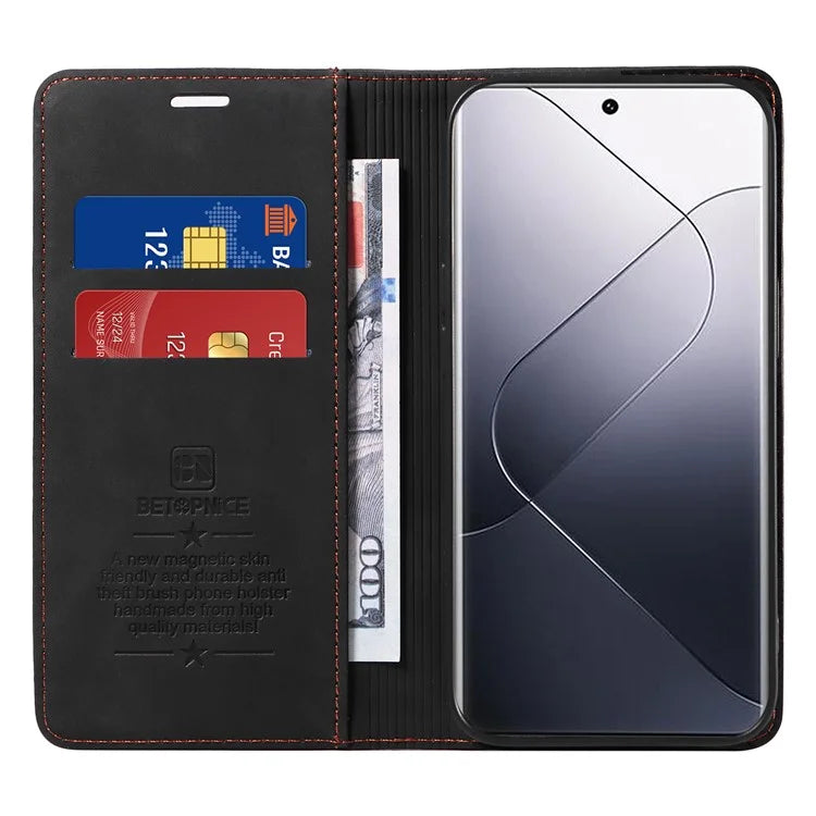 BETOPNICE 003 for Xiaomi 14 Pro Case Well-protected RFID Blocking Phone Stand Cover