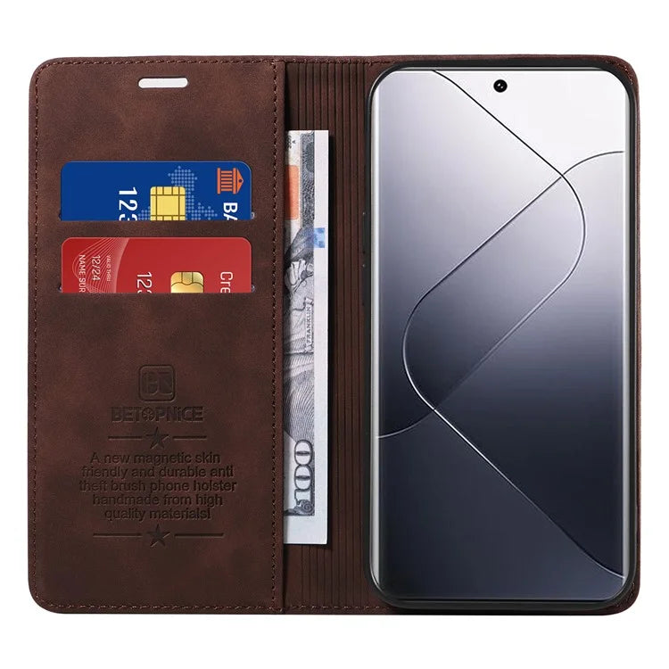 BETOPNICE 003 for Xiaomi 14 Pro Case Well-protected RFID Blocking Phone Stand Cover