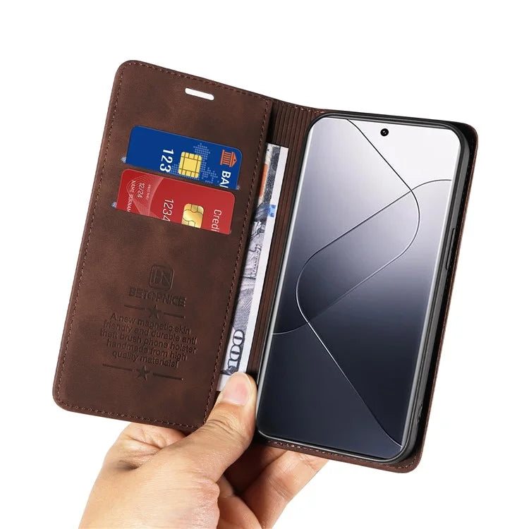 BETOPNICE 003 for Xiaomi 14 Pro Case Well-protected RFID Blocking Phone Stand Cover