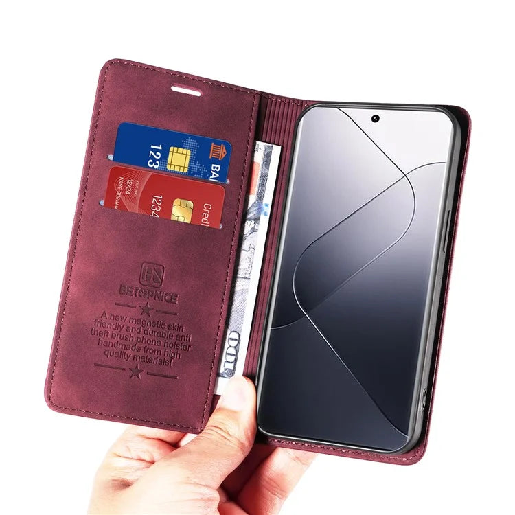 BETOPNICE 003 for Xiaomi 14 Pro Case Well-protected RFID Blocking Phone Stand Cover