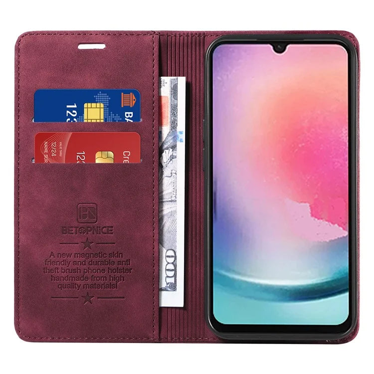 BETOPNICE 003 for Samsung Galaxy A25 5G (Global) (161.0 x 76.5 x 8.3mm) Case Mobile Phone Guard RFID Blocking Stand Cover