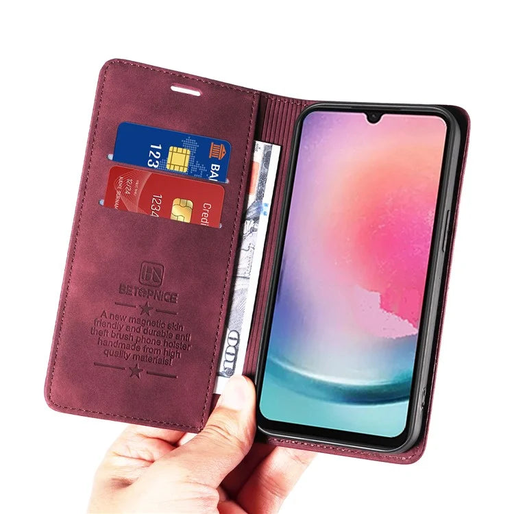 BETOPNICE 003 for Samsung Galaxy A25 5G (Global) (161.0 x 76.5 x 8.3mm) Case Mobile Phone Guard RFID Blocking Stand Cover