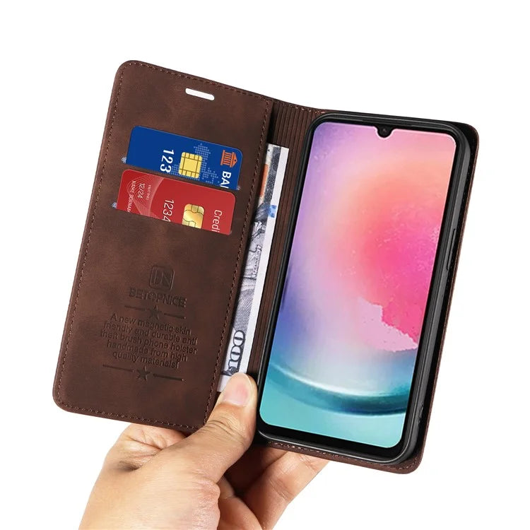 BETOPNICE 003 for Samsung Galaxy A25 5G (Global) (161.0 x 76.5 x 8.3mm) Case Mobile Phone Guard RFID Blocking Stand Cover