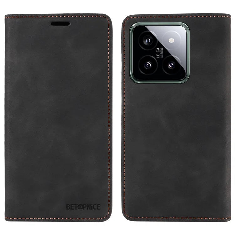 BETOPNICE 003 for Xiaomi 14 Case RFID Blocking Book Style Phone Stand Cover