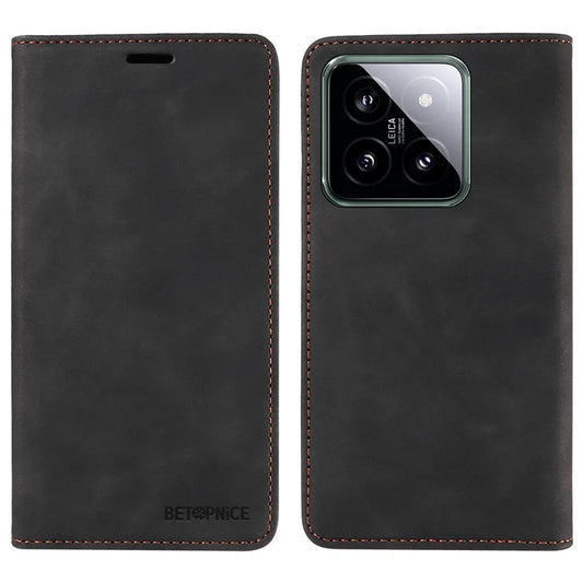 BETOPNICE 003 for Xiaomi 14 Case RFID Blocking Book Style Phone Stand Cover