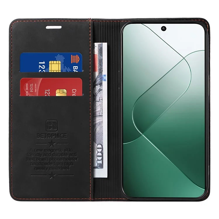 BETOPNICE 003 for Xiaomi 14 Case RFID Blocking Book Style Phone Stand Cover