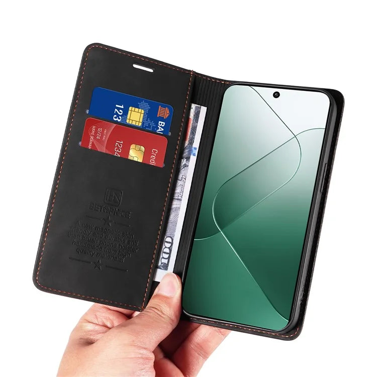 BETOPNICE 003 for Xiaomi 14 Case RFID Blocking Book Style Phone Stand Cover