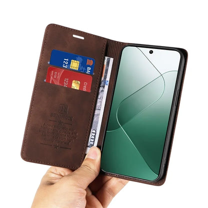 BETOPNICE 003 for Xiaomi 14 Case RFID Blocking Book Style Phone Stand Cover