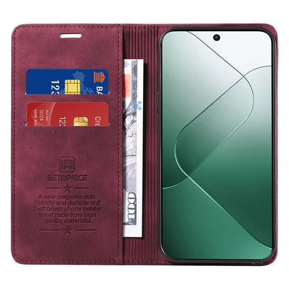 BETOPNICE 003 for Xiaomi 14 Case RFID Blocking Book Style Phone Stand Cover
