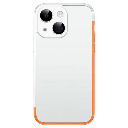 VOERO Ultra Slim Phone Cover for iPhone 13 6.1 inch Case Hard PC Phone Shell with PC Lens Film / Orange