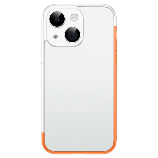 VOERO Ultra Slim Phone Cover for iPhone 13 6.1 inch Case Hard PC Phone Shell with PC Lens Film / Orange
