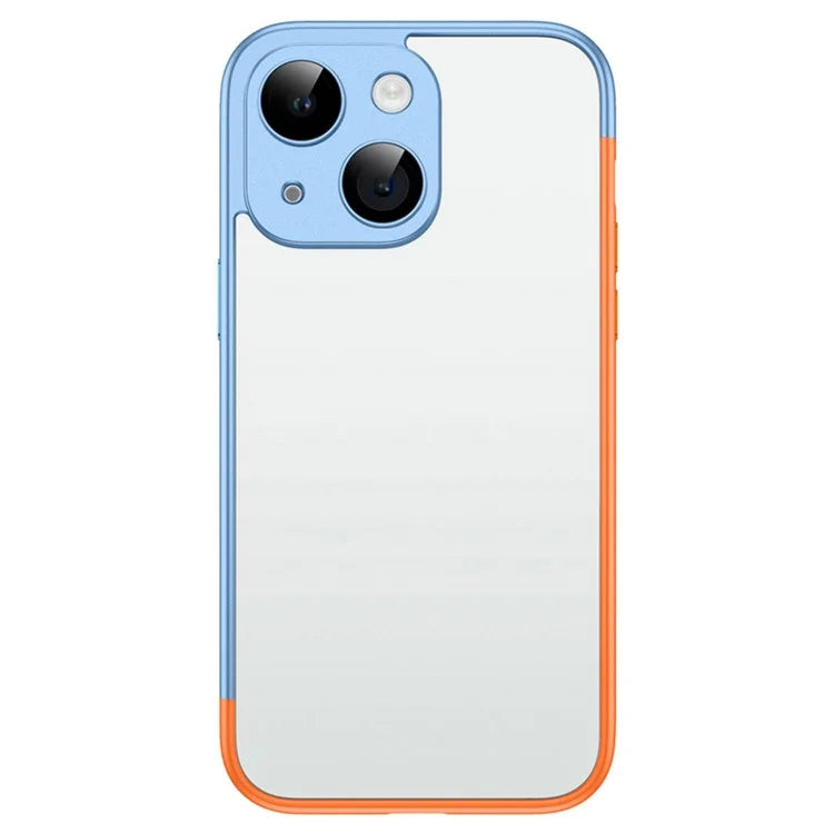 VOERO Ultra Slim Phone Cover for iPhone 13 6.1 inch Case Hard PC Phone Shell with PC Lens Film / Orange