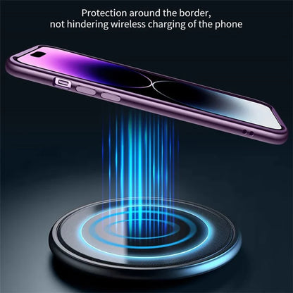 VOERO Shockproof Cover for iPhone 15 Plus Case Hard PC Phone Protector with PC Lens Film / Black