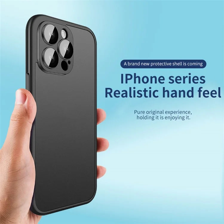 VOERO Slim Bumper Frame for iPhone 13 Pro 6.1 inch Case Hard PC Phone Cover with PC Lens Film