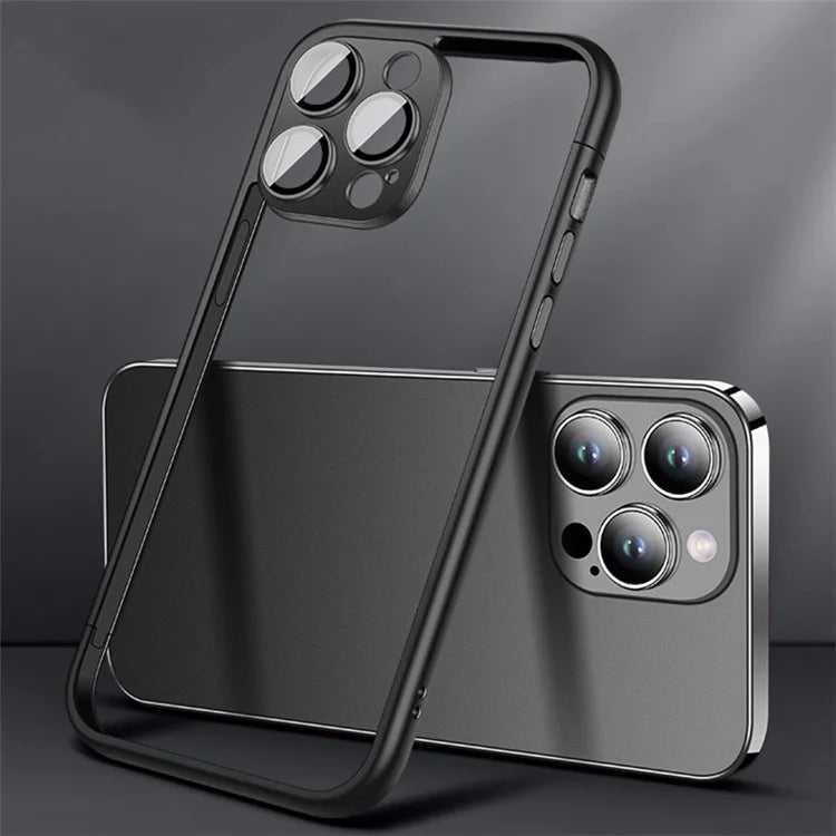 VOERO Slim Bumper Frame for iPhone 13 Pro 6.1 inch Case Hard PC Phone Cover with PC Lens Film