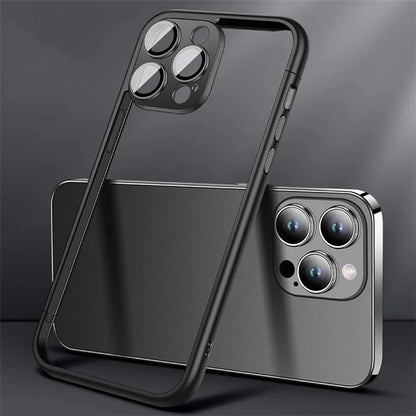VOERO Slim Bumper Frame for iPhone 13 Pro 6.1 inch Case Hard PC Phone Cover with PC Lens Film