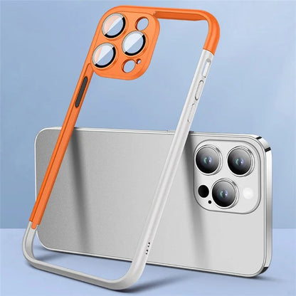 VOERO Slim Bumper Frame for iPhone 13 Pro 6.1 inch Case Hard PC Phone Cover with PC Lens Film