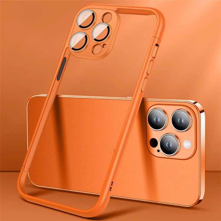 VOERO Slim Bumper Frame for iPhone 13 Pro 6.1 inch Case Hard PC Phone Cover with PC Lens Film