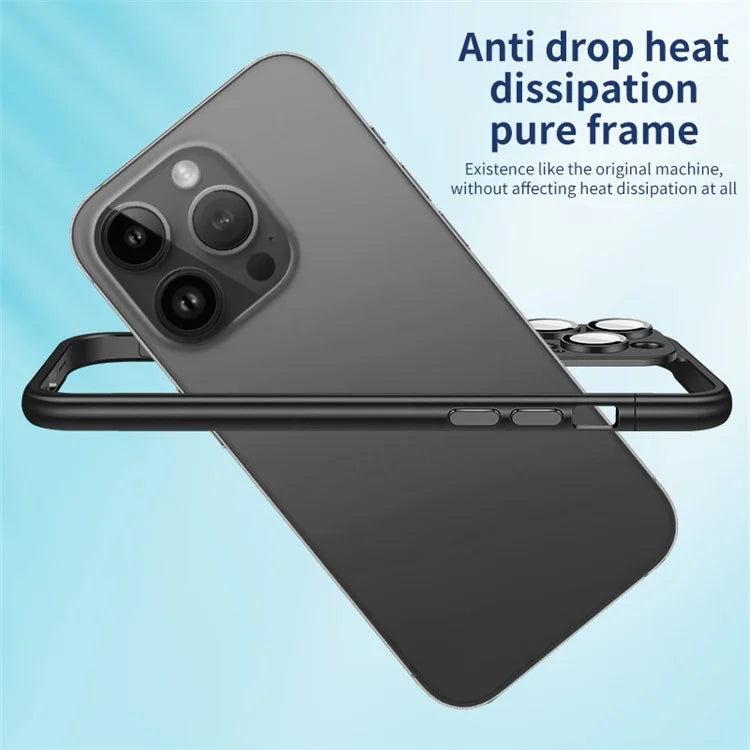 VOERO Slim Bumper Frame for iPhone 13 Pro 6.1 inch Case Hard PC Phone Cover with PC Lens Film