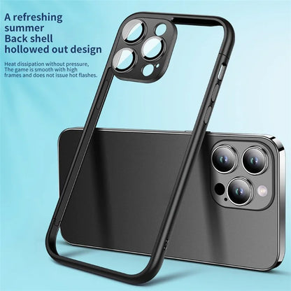 VOERO Slim Bumper Frame for iPhone 13 Pro 6.1 inch Case Hard PC Phone Cover with PC Lens Film