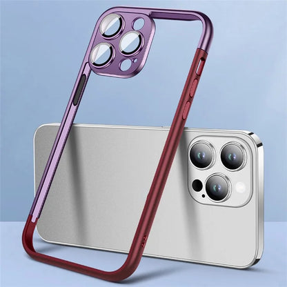 VOERO Slim Bumper Frame for iPhone 13 Pro 6.1 inch Case Hard PC Phone Cover with PC Lens Film