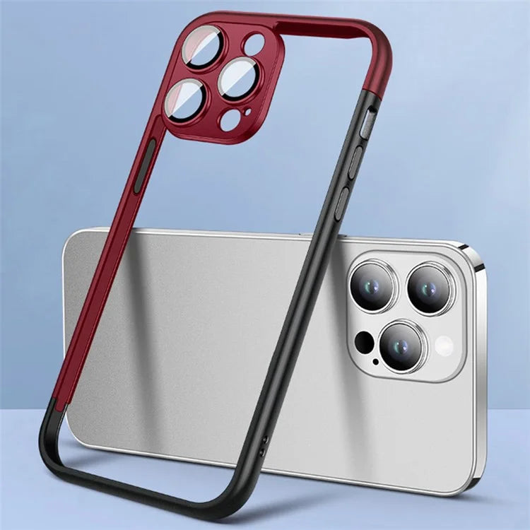 VOERO Slim Bumper Frame for iPhone 13 Pro 6.1 inch Case Hard PC Phone Cover with PC Lens Film