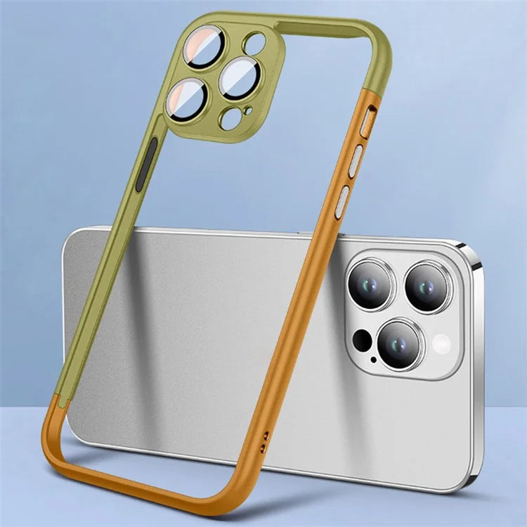 VOERO Slim Bumper Frame for iPhone 13 Pro 6.1 inch Case Hard PC Phone Cover with PC Lens Film