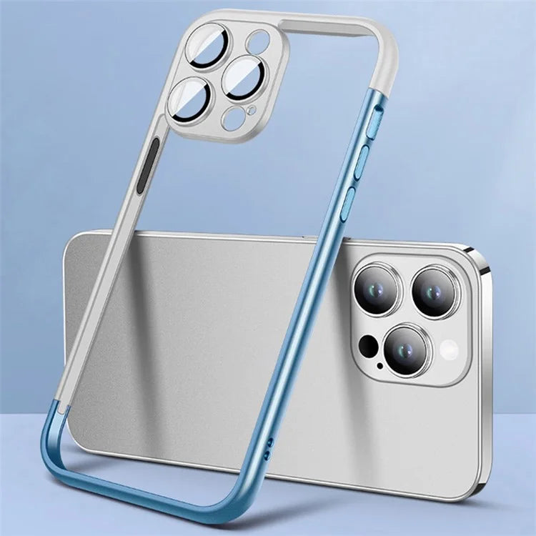 VOERO Slim Bumper Frame for iPhone 13 Pro 6.1 inch Case Hard PC Phone Cover with PC Lens Film