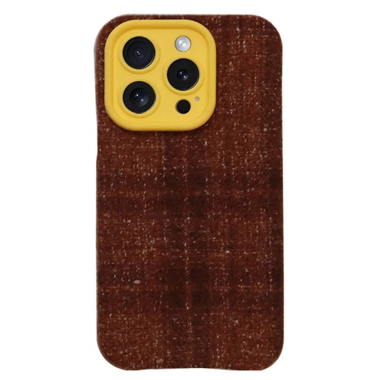 For iPhone 15 Pro Max Case Anti-Drop Lens Frame TPU+Cloth Phone Protector