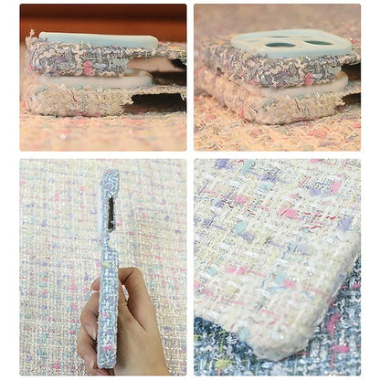 For iPhone 14 Pro Case Shockproof TPU+Cloth Phone Case with Lens Frame