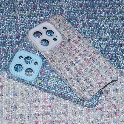 For iPhone 14 Pro Case Shockproof TPU+Cloth Phone Case with Lens Frame