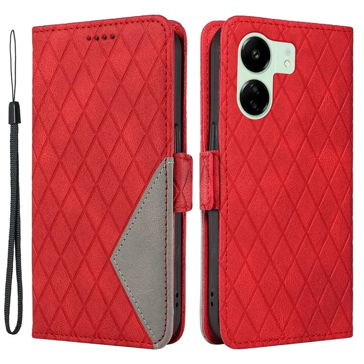 For Xiaomi Redmi 13C 4G / Poco C65 4G Case Imprinted Phone Leather Wallet Protective Cover