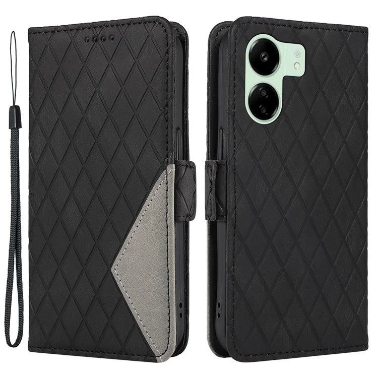 For Xiaomi Redmi 13C 4G / Poco C65 4G Case Imprinted Phone Leather Wallet Protective Cover
