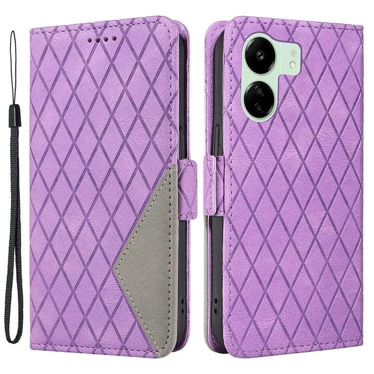 For Xiaomi Redmi 13C 4G / Poco C65 4G Case Imprinted Phone Leather Wallet Protective Cover