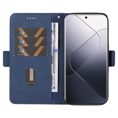 For Xiaomi 14 Pro Case Rhombus Imprinted Leather Flip Phone Protective Cover