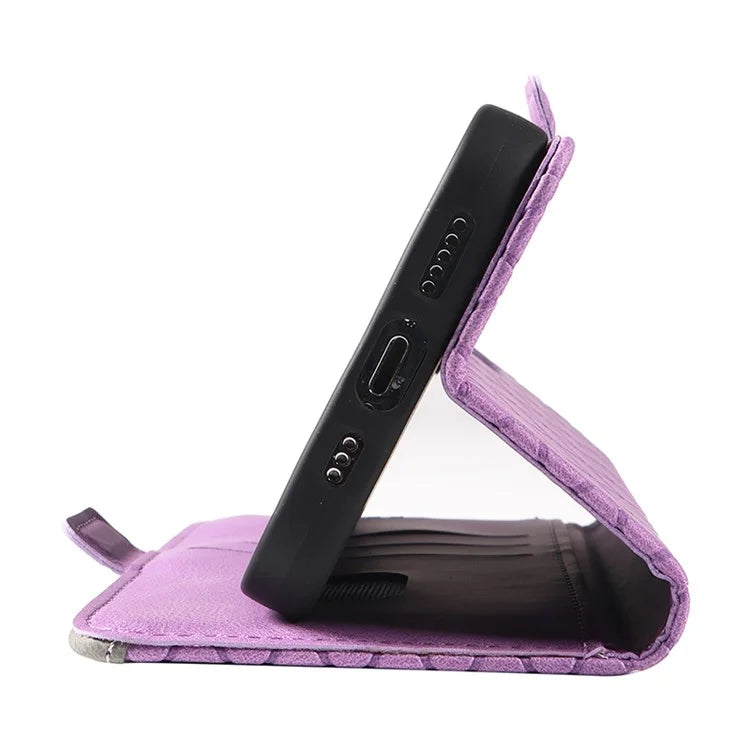 For Xiaomi 14 Pro Case Rhombus Imprinted Leather Flip Phone Protective Cover