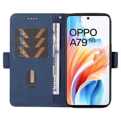 For Oppo A79 5G / A2 5G Case Imprinted Leather Protective Wallet Stand Phone Cover