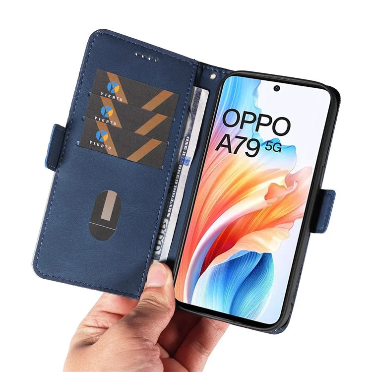 For Oppo A79 5G / A2 5G Case Imprinted Leather Protective Wallet Stand Phone Cover