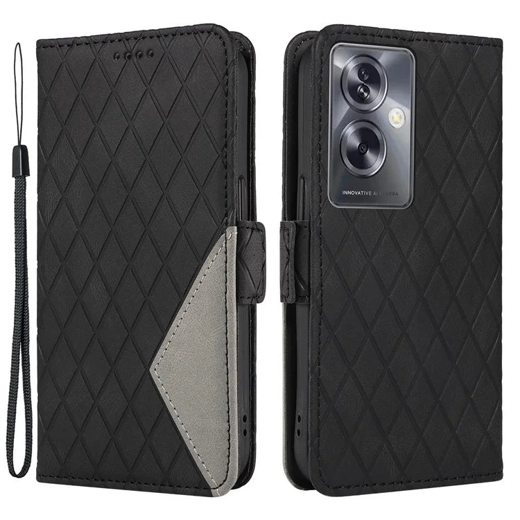 For Oppo A79 5G / A2 5G Case Imprinted Leather Protective Wallet Stand Phone Cover