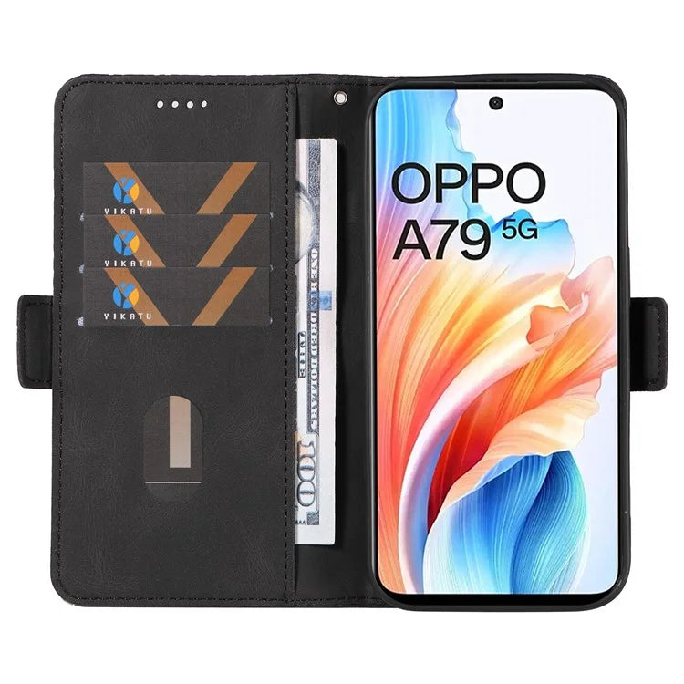 For Oppo A79 5G / A2 5G Case Imprinted Leather Protective Wallet Stand Phone Cover