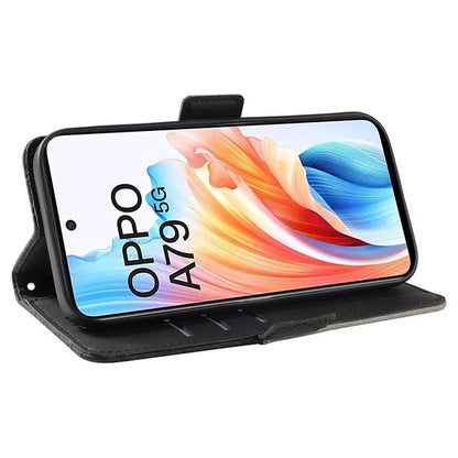 For Oppo A79 5G / A2 5G Case Imprinted Leather Protective Wallet Stand Phone Cover