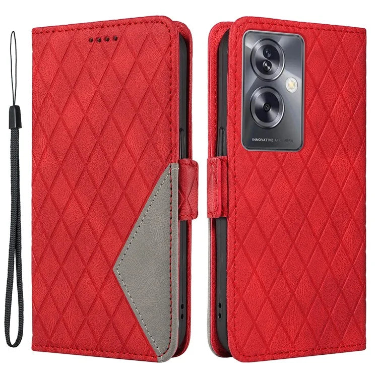For Oppo A79 5G / A2 5G Case Imprinted Leather Protective Wallet Stand Phone Cover