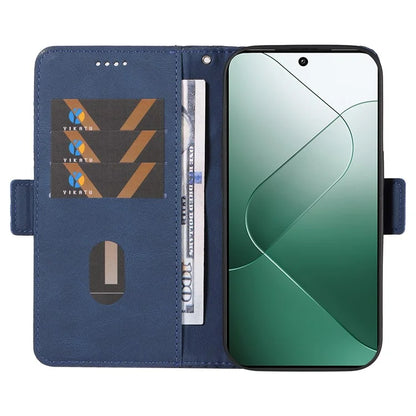 For Xiaomi 14 Case Rhombus Imprinted Leather Wallet Phone Stand Cover