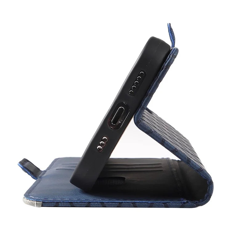 For Xiaomi 14 Case Rhombus Imprinted Leather Wallet Phone Stand Cover