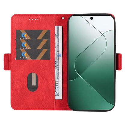 For Xiaomi 14 Case Rhombus Imprinted Leather Wallet Phone Stand Cover