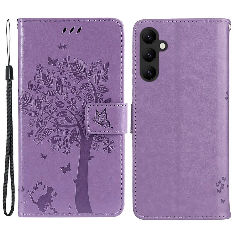 KT Imprinting Flower Series-3 for Samsung Galaxy A25 5G (Global) (161.0 x 76.5 x 8.3mm) Phone Case Magnetic Phone Cover Wallet