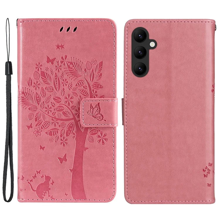 KT Imprinting Flower Series-3 for Samsung Galaxy A25 5G (Global) (161.0 x 76.5 x 8.3mm) Phone Case Magnetic Phone Cover Wallet