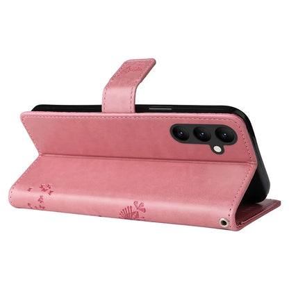 KT Imprinting Flower Series-3 for Samsung Galaxy A25 5G (Global) (161.0 x 76.5 x 8.3mm) Phone Case Magnetic Phone Cover Wallet