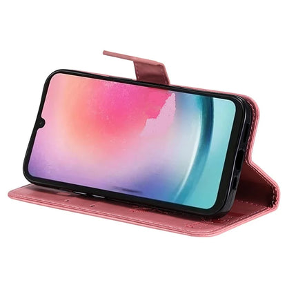 KT Imprinting Flower Series-3 for Samsung Galaxy A25 5G (Global) (161.0 x 76.5 x 8.3mm) Phone Case Magnetic Phone Cover Wallet